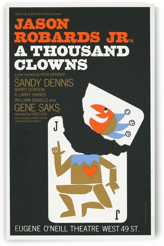 A Thousand Clowns 1962Ted Trinkaus American 20th Century  Artcraft Lithograph Poster 1905–1970 by IStockHistory com