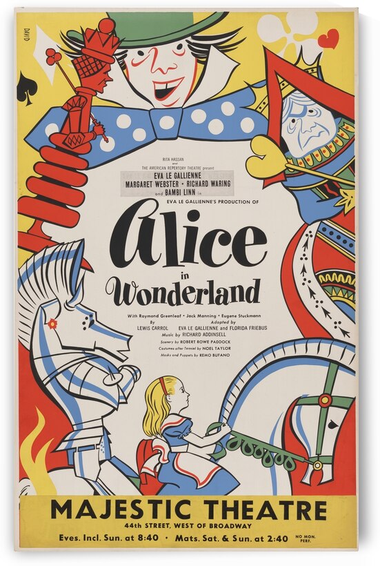 Alice in Wonderland 1947 American 1905–1970 Artcraft Lithograph Poster by IStockHistory com