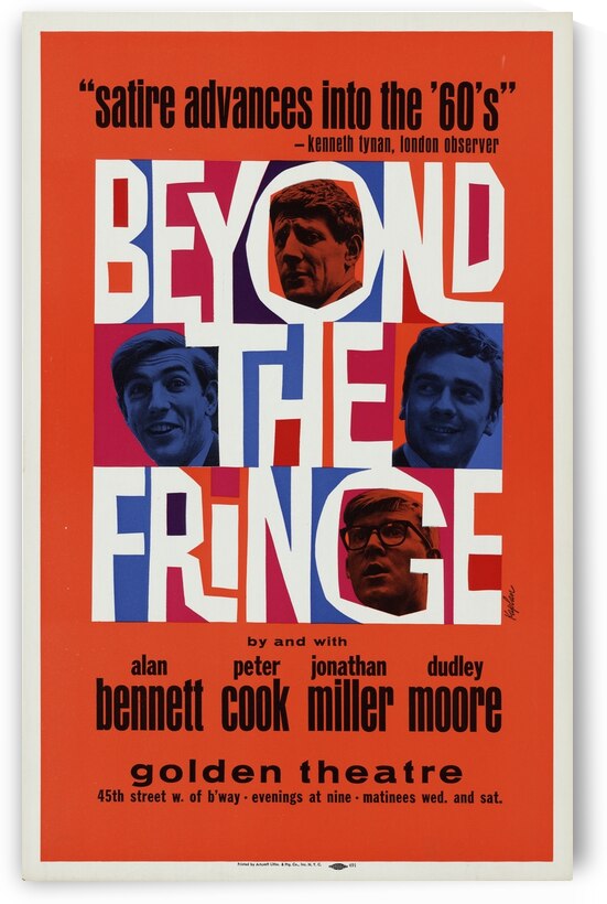 Beyond the fringe 1962 American 1905–1970 Artcraft Lithograph Poster by IStockHistory com
