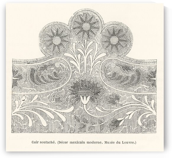 Modern Mexican designs. 1888 edition Lornement Polychrome by Albert Racine 1825–1893. by IStockHistory com