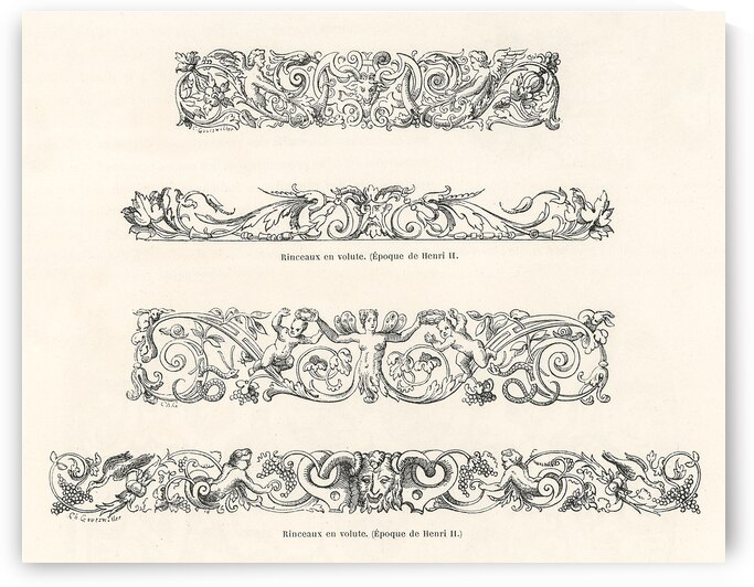 12nd-century designs. 1888 edition Lornement Polychrome by Albert Racine 1825–1893. by IStockHistory com