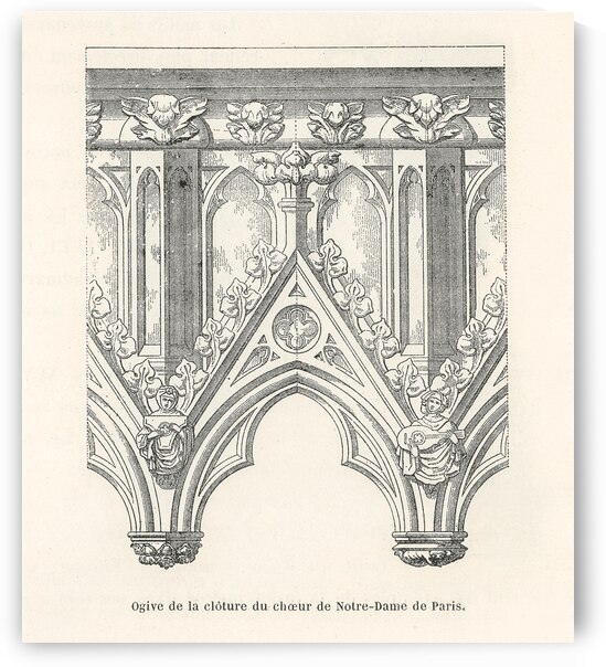 Decorative element Notre-Dam. 1888 edition Lornement Polychrome by Albert Racine 1825–1893. by IStockHistory com
