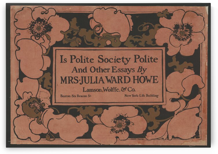 Poster showing illustrated flowers 1895 print by Ethel Reed.  by IStockHistory com