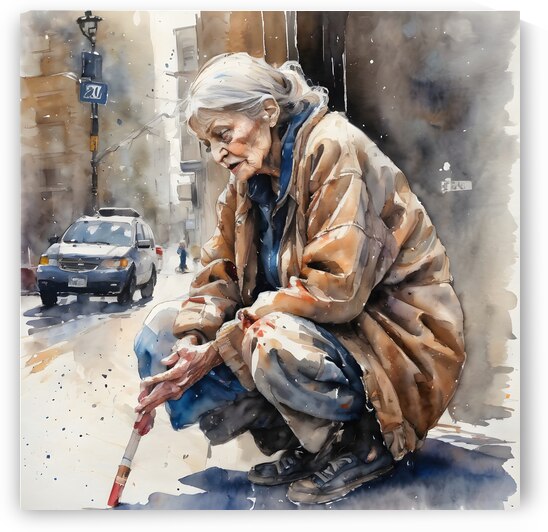 Watercolor  “Deliver Me“  By Bruce Lazarus by IStockHistory com