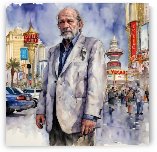 Watercolor “Broke” By Bruce Lazarus by IStockHistory com