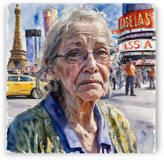 Watercolor “Only Me” By Bruce Lazarus by IStockHistory com