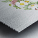 Vintage floral wreath rose decoration Metal print