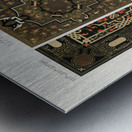 16th and 17th Century pattern. 1888 edition Lornement Polychrome by Albert Racine 1825–1893. Metal print