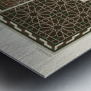 Moresque pattern. 1888 edition Lornement Polychrome by Albert Racine 1825–1893. Metal print