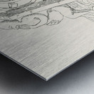 Canoe decorative designs. 1888 edition Lornement Polychrome by Albert Racine 1825–1893. Metal print