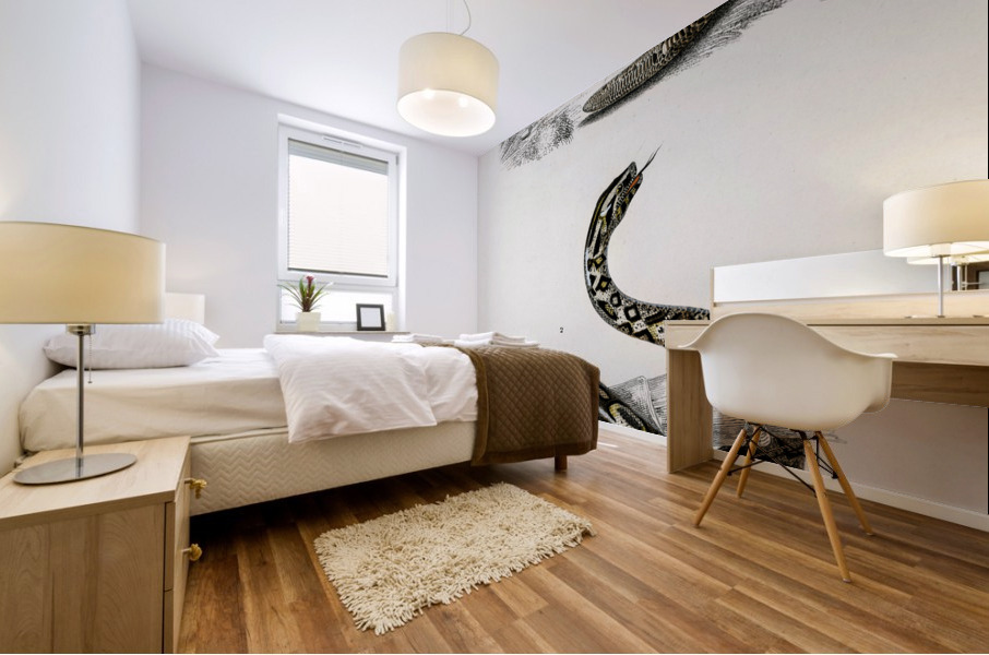 Eryx and the Red-tailed boa Mural print