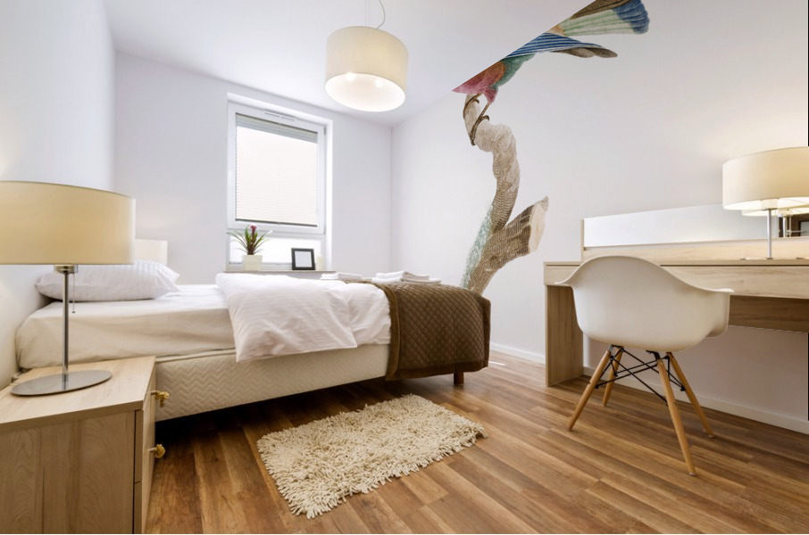 Young violet roller  Mural print