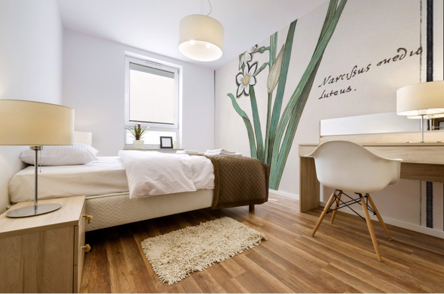 Iris in vintage style Mural print