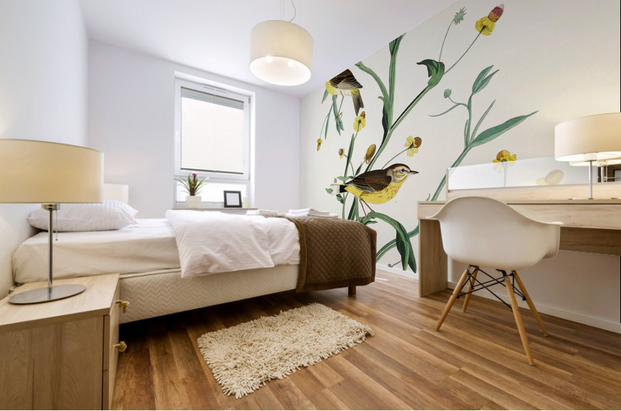 Yellow Red-poll Warbler Mural print