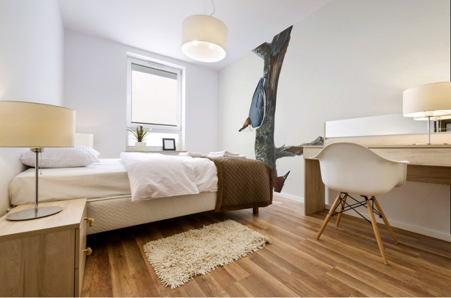 Brown-headed Nuthatch Mural print