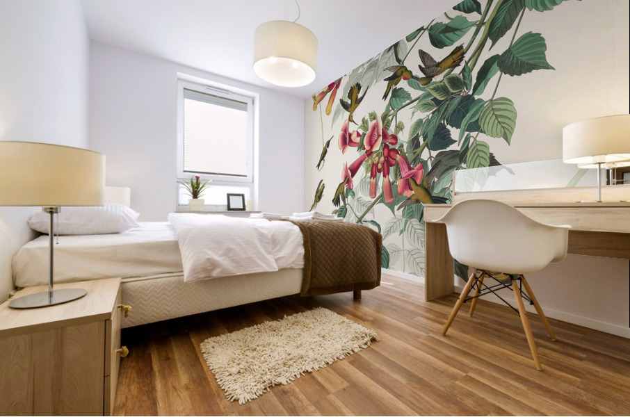 Ruby-throated Humming Bird Mural print