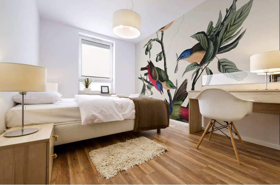 Painted Finch Mural print