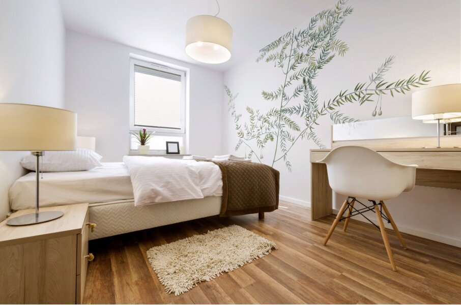 Climbing asparagus fern illustration  Mural print