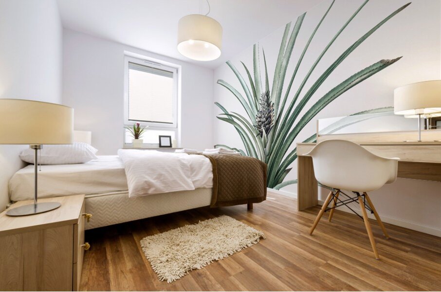 Pineapple illustration  Mural print