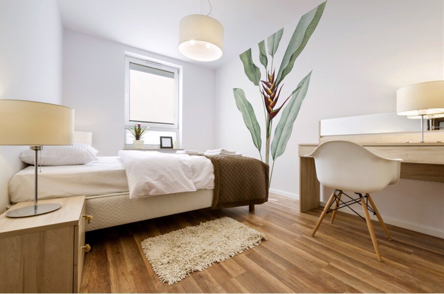 Broadleaf wild leek illustration  Mural print