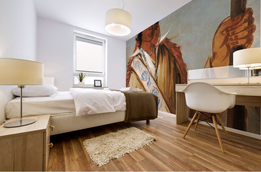 Steeh-Tcha-Kó-Me-Co Great King Called Ben Perryman a Chief 1834 Mural print