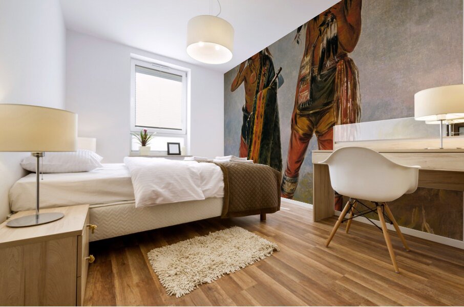 Two Young Men 1835 Mural print