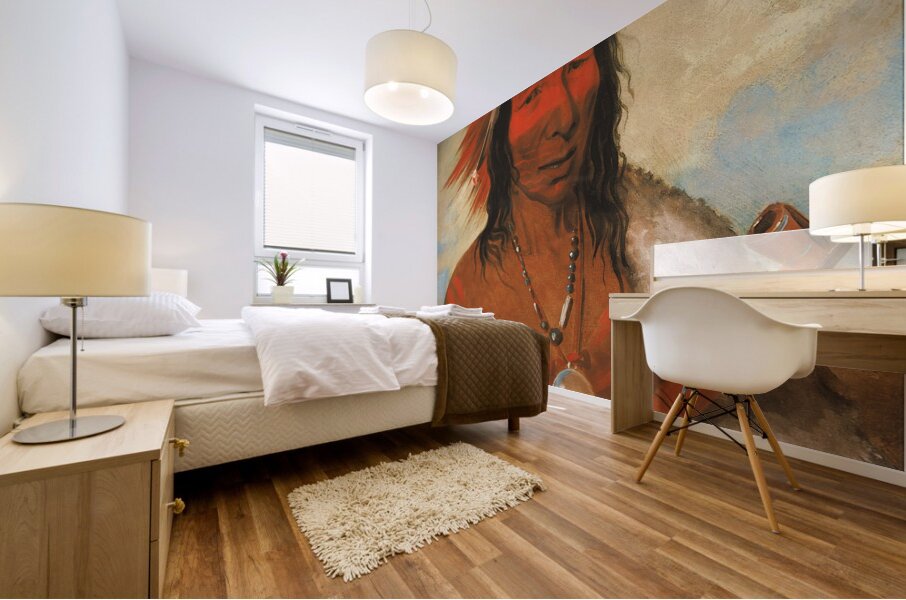 Wá-Nah-De-Túnk-Ah Big Eagle Or Black Dog Chief of The O-Hah-Kas-Ka-Toh-Y-An-Te Band 1835 Mural print