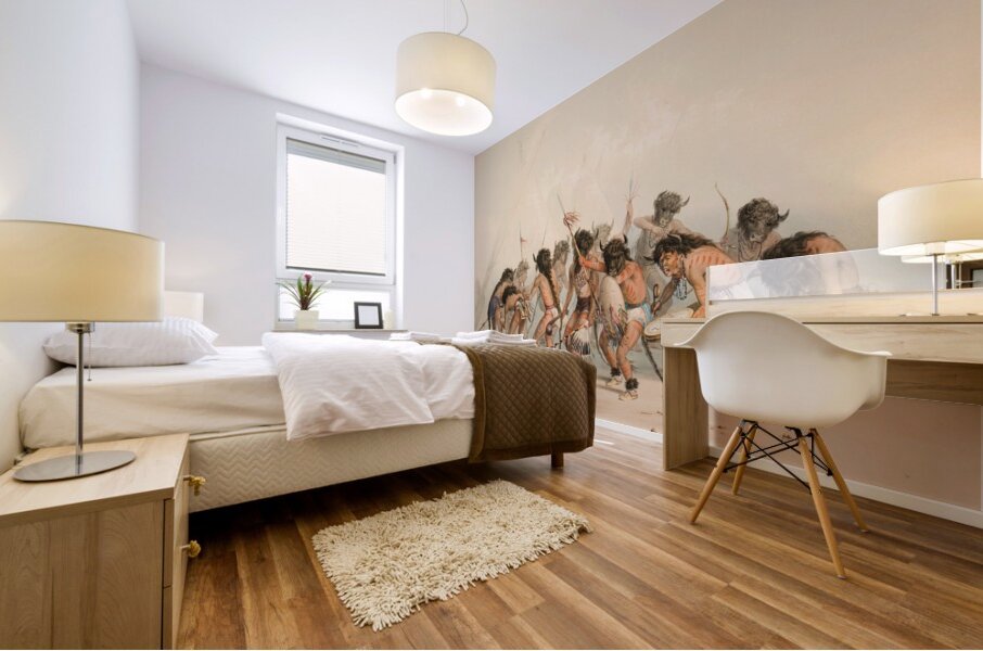 Buffalo Dance 1844 Mural print