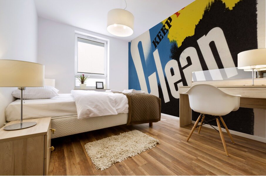 Keep Your Feet Clean Mural print