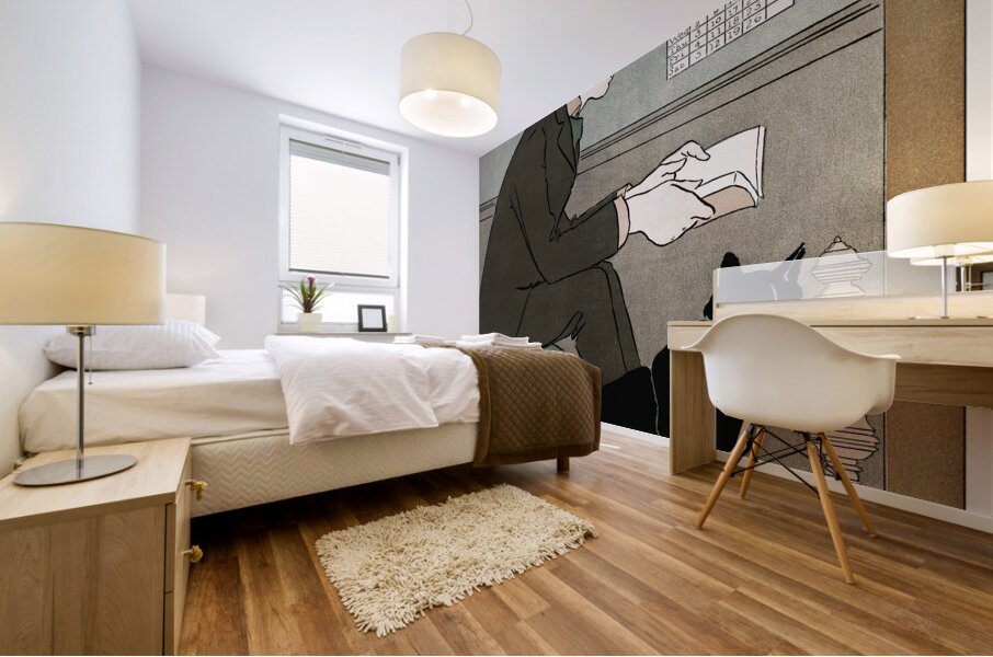 Edward Penfield Self-Portrait 1898 by Edward Penfield. Mural print