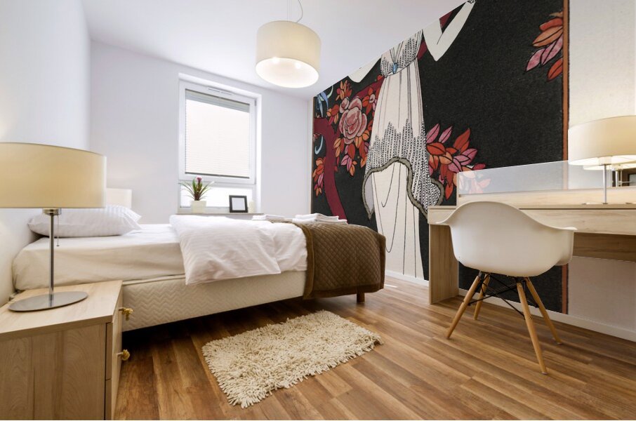 LArbre de science: Robe du soir de Doeuillet 1914 fashion illustration  by George Barbier.  Mural print