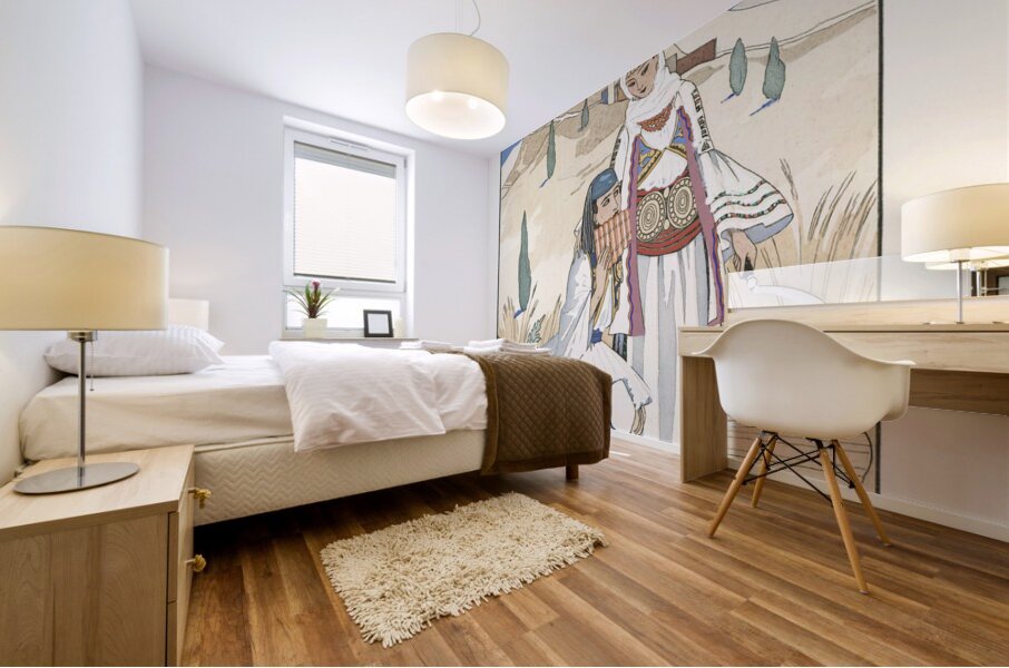 La flute de Pan 1923 fashion illustration  by George Barbier.  Mural print