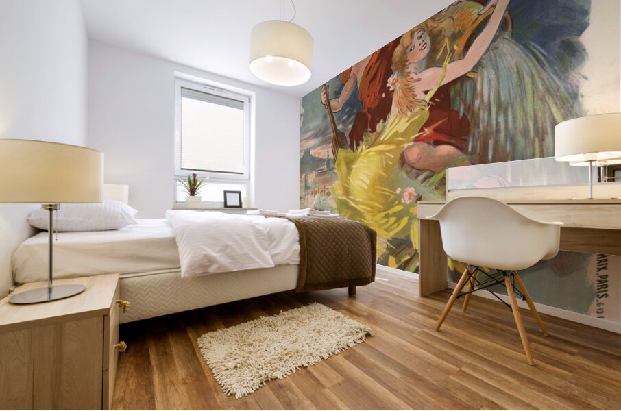 Exposition internationale de Lyon 1913 Poster by Jules Chéret Mural print