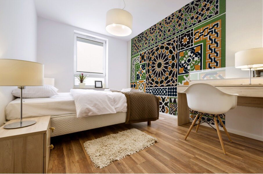 Moresque pattern Lornement Polychrome 1888 by Albert Racinet 1825-1893. 1888 edition. Mural print