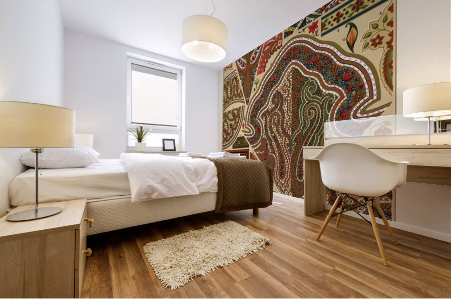 Indian pattern. 1888 edition Lornement Polychrome by Albert Racine 1825–1893. Mural print