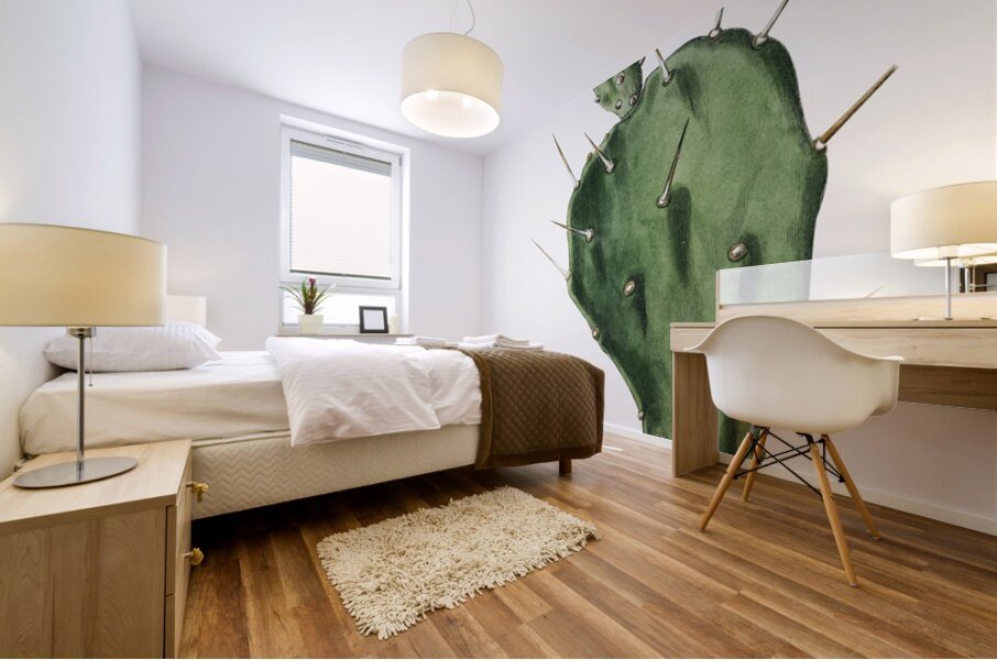 One spined opuntia from Edwards Botanical Register 1829-1847  by Sydenham Edwards John Lindley and James Ridgway. Mural print