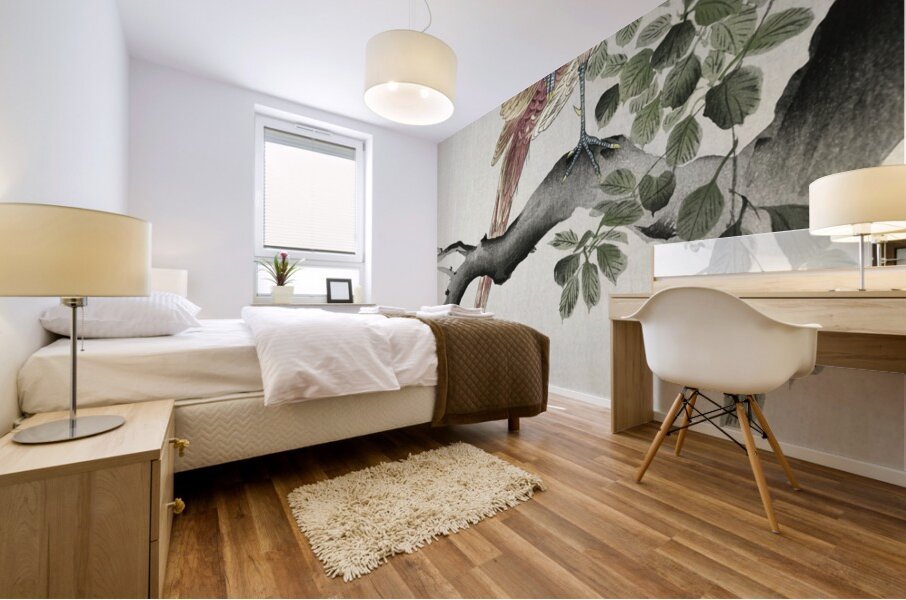 Copper pheasant 1900 - 1930 by Ohara Koson 1877-1945. Mural print