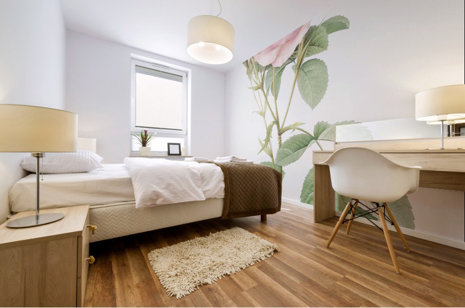 Vintage rosebush Mural print