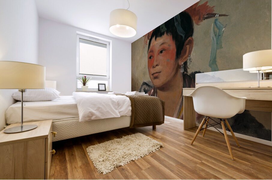 Aú-Nah-Kwet-To-Hau-Páy-O One Sitting In The Clouds a Boy 1831 Mural print