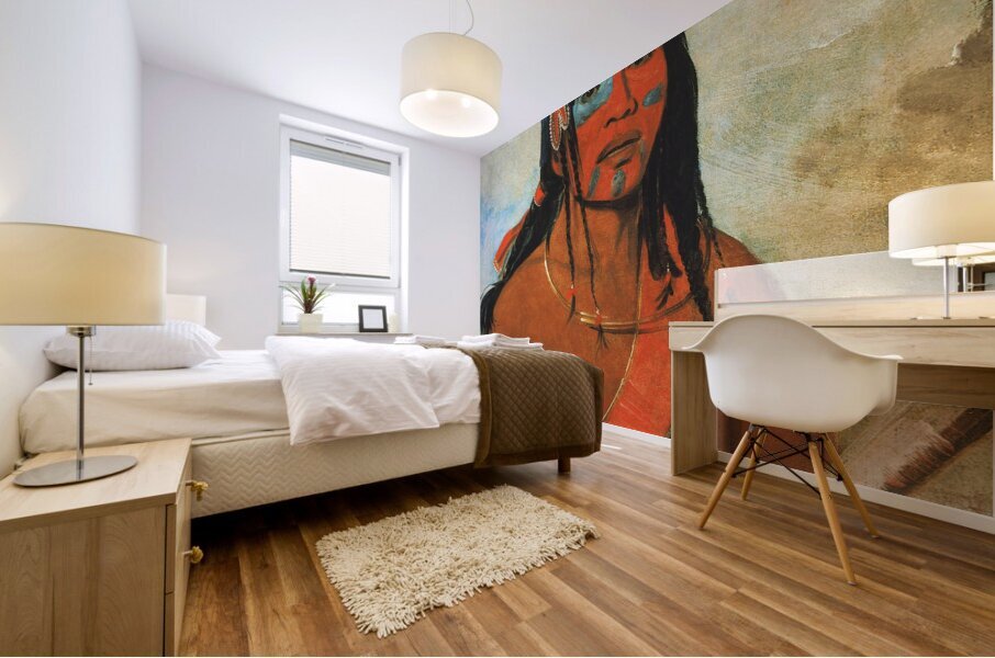 O-Tá-Wah The Ottaway a Warrior 1835 Mural print