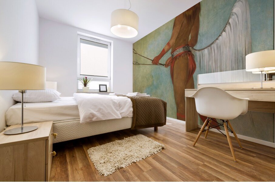 Tul-Lock-Chísh-Ko Drinks The Juice of The Stone In Ball-Player’s Dress 1834 Mural print