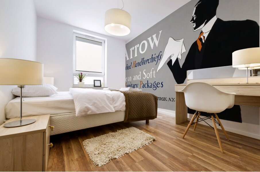 Arrow washed handkerchiefs ca. 1920 by Edward Penfield Mural print