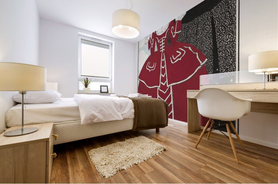 Costumes Parisiens No. 56: Travestissement dapr&egraves Longhi from Journal des Dames et des Modes 1913 fashion illustration  by George Barbier.  Mural print