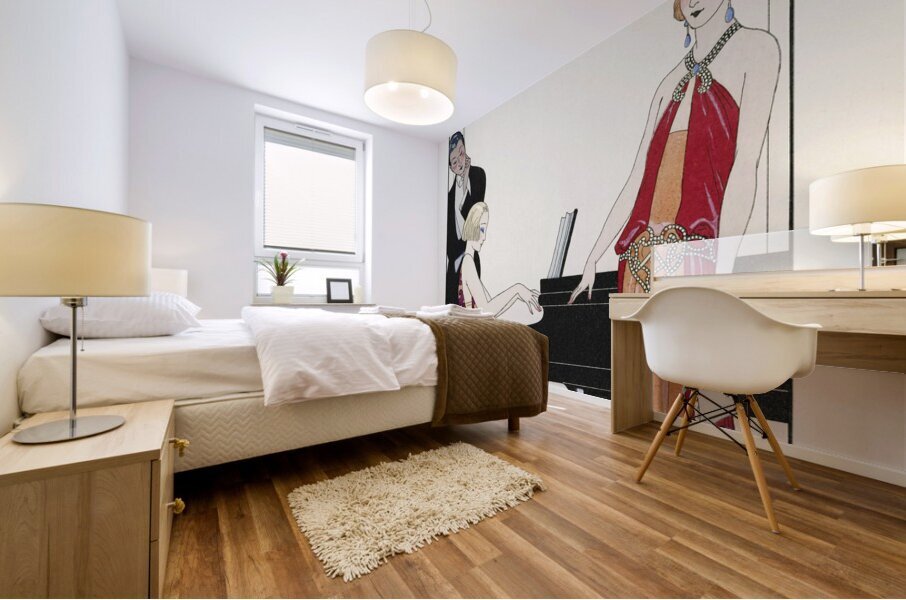 Incantation: France XXe si&egravecle 1923 fashion illustration  by George Barbier.  Mural print