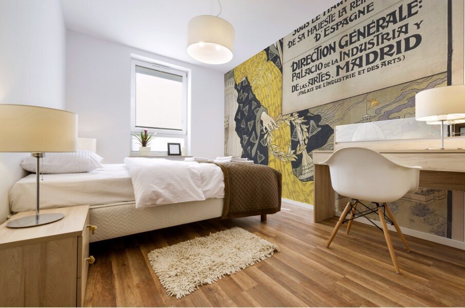 Exposition Internationale de Madrid 1893 Poster by Eugène Samuel Grasset Mural print