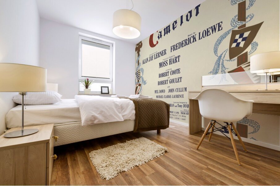 Camelot 1961 Stubis Artcraft Lithograph Poster Mural print