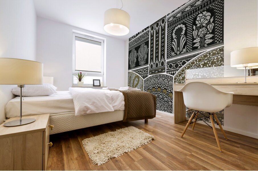 Indian pattern. 1888 edition Lornement Polychrome by Albert Racine 1825–1893. Mural print