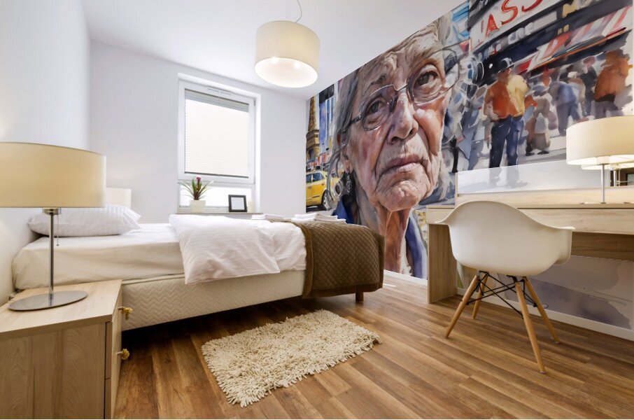 Watercolor “Only Me” By Bruce Lazarus Mural print