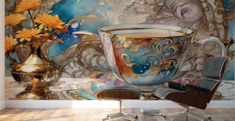 A dainty table By ISHISH Wall Murals