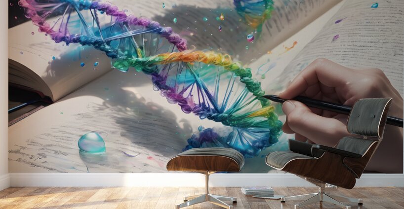 Rainbow DNA By ISHISH Wall Murals